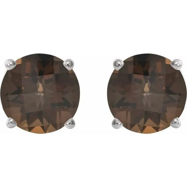 Round 4-Prong Lightweight Stud Earrings Image 2 Delfine's Jewelry Charleston, WV