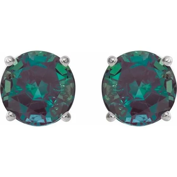 Round 4-Prong Lightweight Stud Earrings Image 2 Northwood Jewelers Northwood, OH