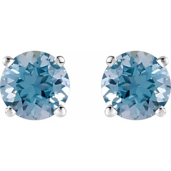 Round 4-Prong Lightweight Stud Earrings Image 2 Jerald Jewelers Latrobe, PA