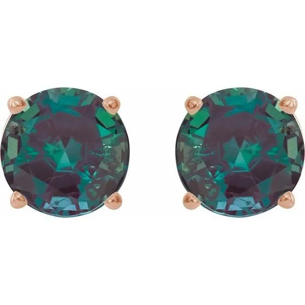 Round 4-Prong Lightweight Stud Earrings Image 2 Boyd Jewelers Wesley Chapel, FL