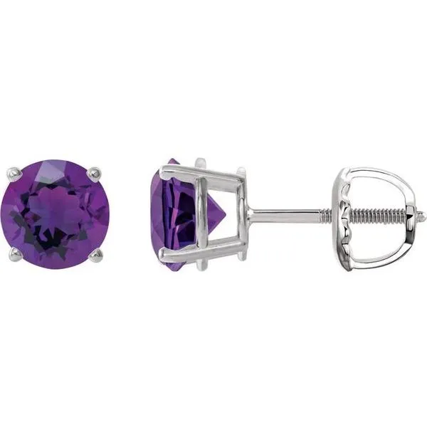 Round 4-Prong Lightweight Stud Earrings Blue Heron Jewelry Company Poulsbo, WA