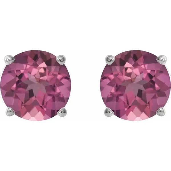 Round 4-Prong Lightweight Stud Earrings Image 2 Becky Beck's Jewelry DeKalb, IL
