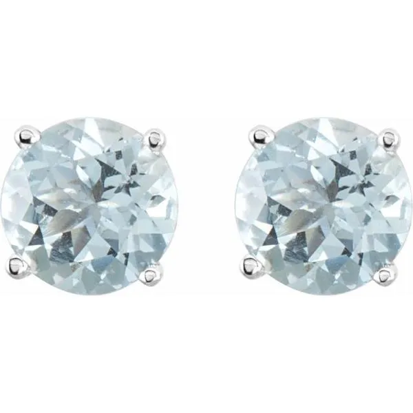 Round 4-Prong Lightweight Stud Earrings Image 2 Long Jewelers Chesapeake, VA