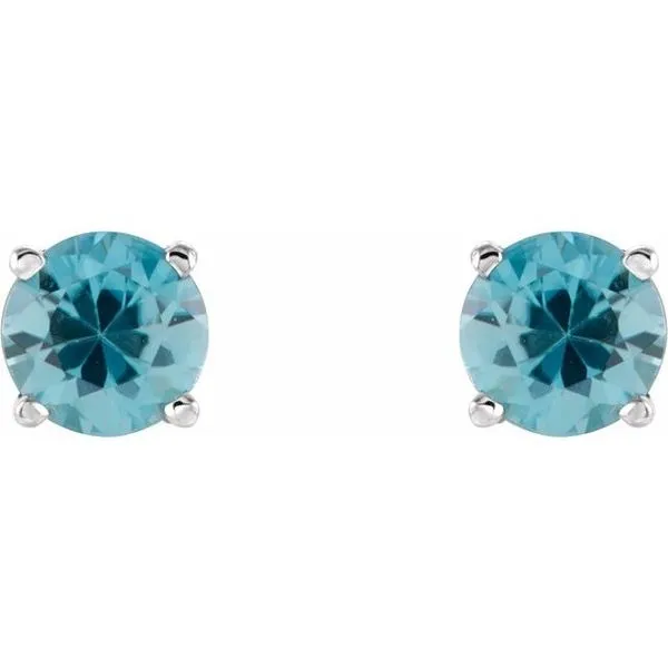 Round 4-Prong Lightweight Stud Earrings Image 2 D&M Jewelers Green Bay, WI