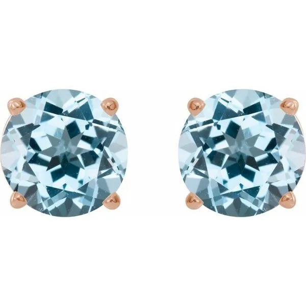 Round 4-Prong Lightweight Stud Earrings Image 2 Rasmussen Jewelers Spanish Fork, UT