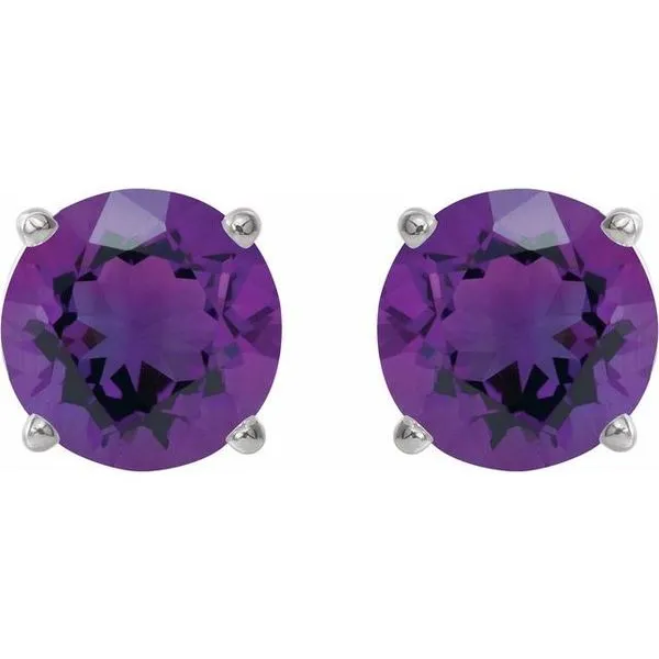 Round 4-Prong Lightweight Stud Earrings Image 2 Cherry Street Jewelers Tulsa, OK