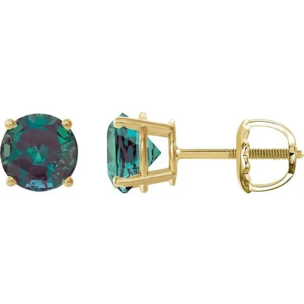 Round 4-Prong Lightweight Stud Earrings Blue Heron Jewelry Company Poulsbo, WA