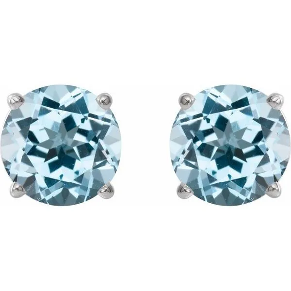 Round 4-Prong Lightweight Stud Earrings Image 2 Paul James Jewelers Angels Camp, CA
