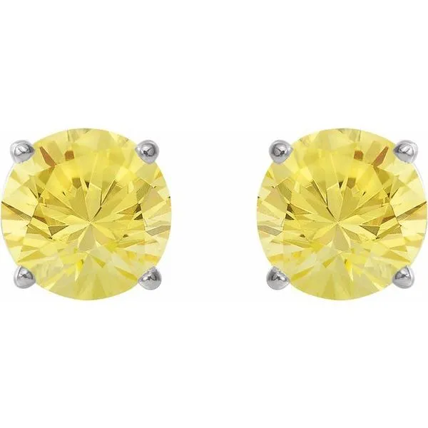 Round 4-Prong Lightweight Stud Earrings Image 2 Austin's Fine Diamonds & Jewelry Lyndhurst, NJ