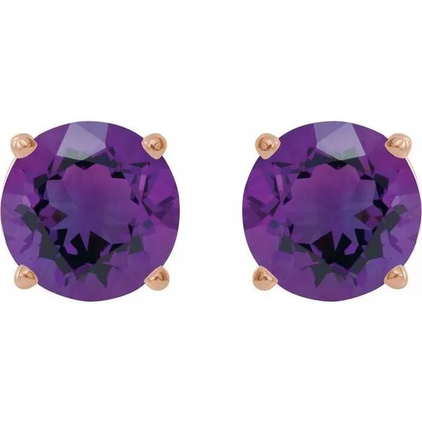 Round 4-Prong Lightweight Stud Earrings Image 2 Blue Heron Jewelry Company Poulsbo, WA