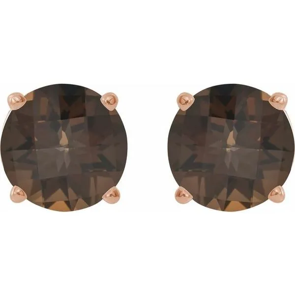 Round 4-Prong Lightweight Stud Earrings Image 2 Becky Beck's Jewelry DeKalb, IL