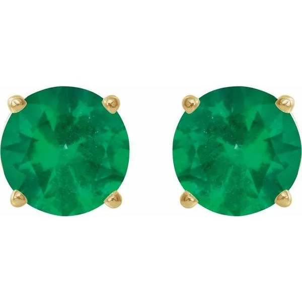Round 4-Prong Lightweight Stud Earrings Image 2 Becky Beck's Jewelry DeKalb, IL