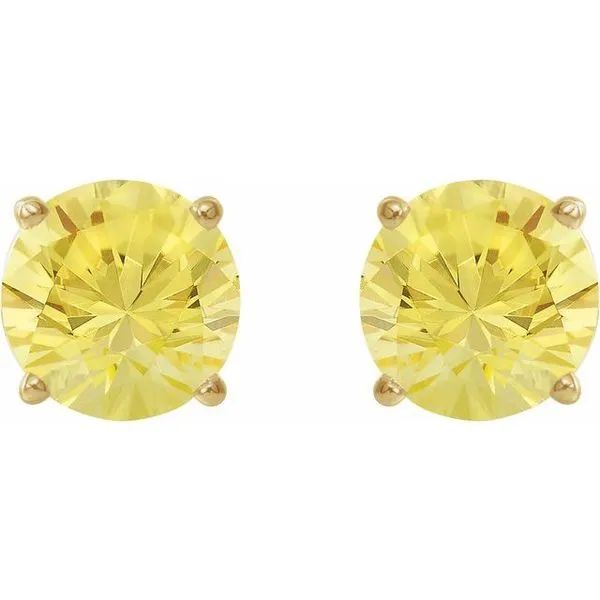 Round 4-Prong Lightweight Stud Earrings Image 2 Valentine's Fine Jewelry Dallas, PA