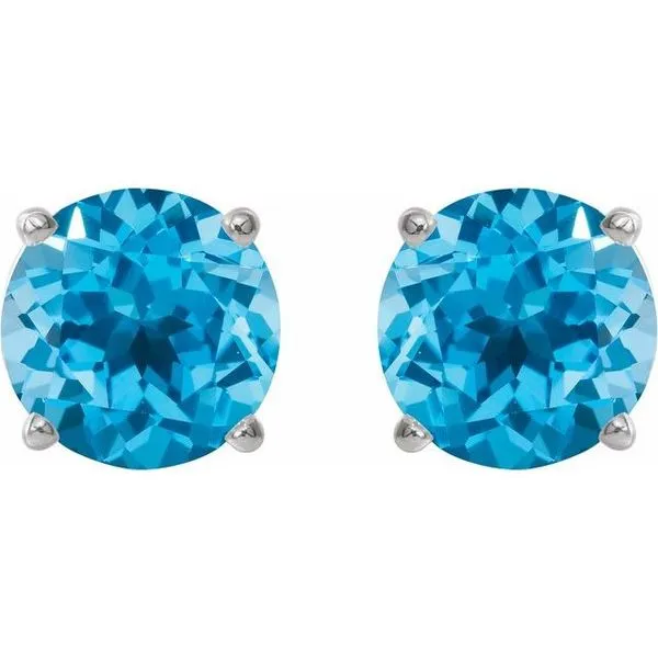 Round 4-Prong Lightweight Stud Earrings Image 2 Long Jewelers Chesapeake, VA