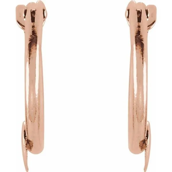 Youth Heart Hoop Earrings Image 2 Rasmussen Jewelers Spanish Fork, UT