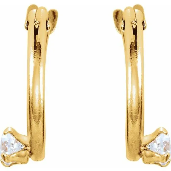 Youth Accented Hoop Earrings Image 2 James & Williams Jewelers Berwyn, IL