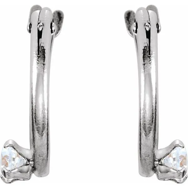 Youth Accented Hoop Earrings Image 2 J. Meredith Jewelers Delafield, WI