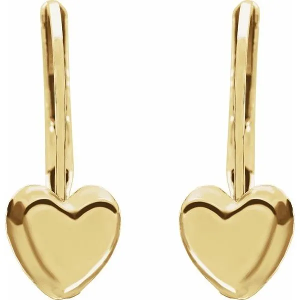 Youth Heart Earrings Image 2 Arnold's Jewelry and Gifts Logansport, IN