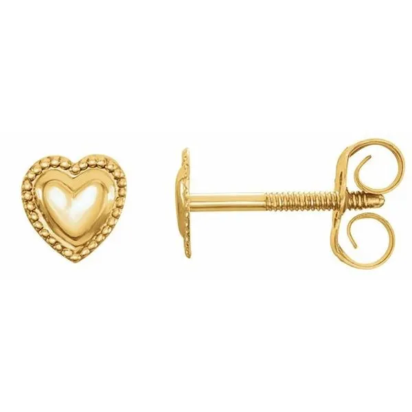 Youth Heart Earrings J. Meredith Jewelers Delafield, WI