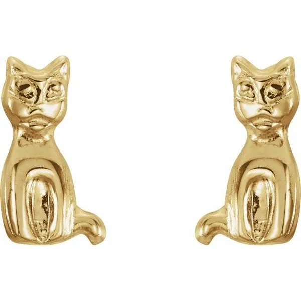 Youth Cat Earrings Image 2 Arnold's Jewelry and Gifts Logansport, IN