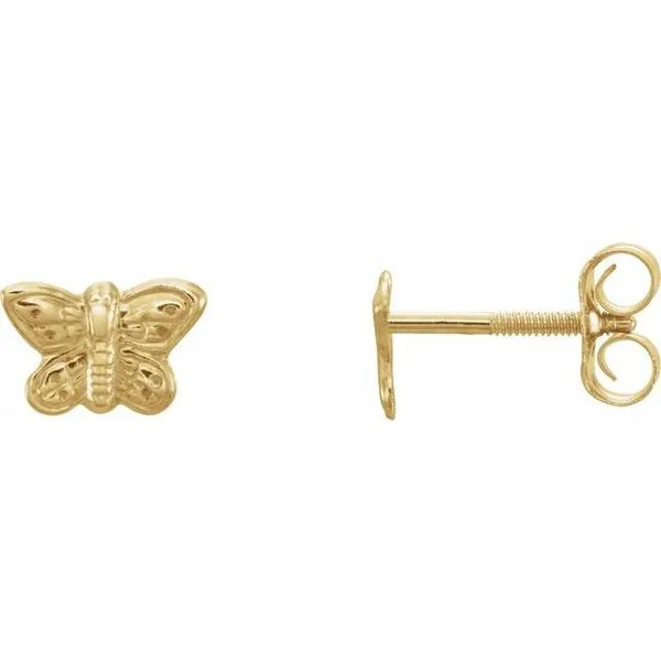Youth Butterfly Earrings Hopman Jewelers Elkhart, IN