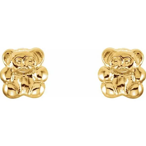 Youth Teddy Bear Earrings Image 2 Jewelry Design Studio Jensen Beach, FL