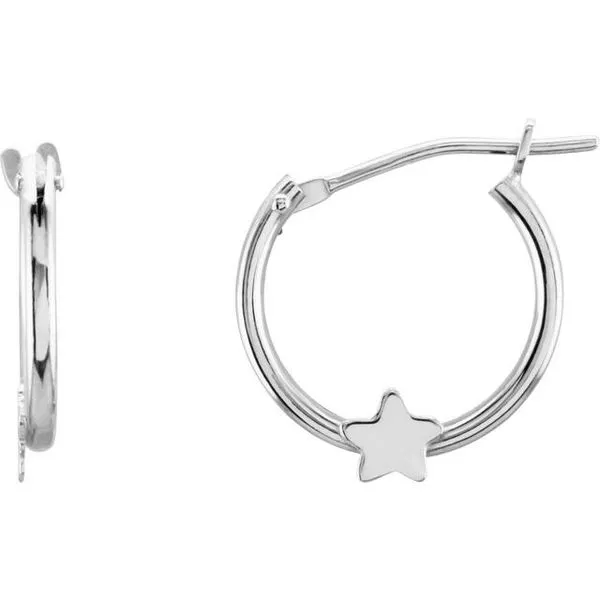 Youth Star Hoop Earrings Hopman Jewelers Elkhart, IN