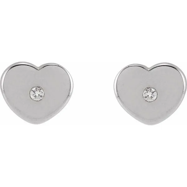 Youth Heart Earrings Image 2 J. Meredith Jewelers Delafield, WI