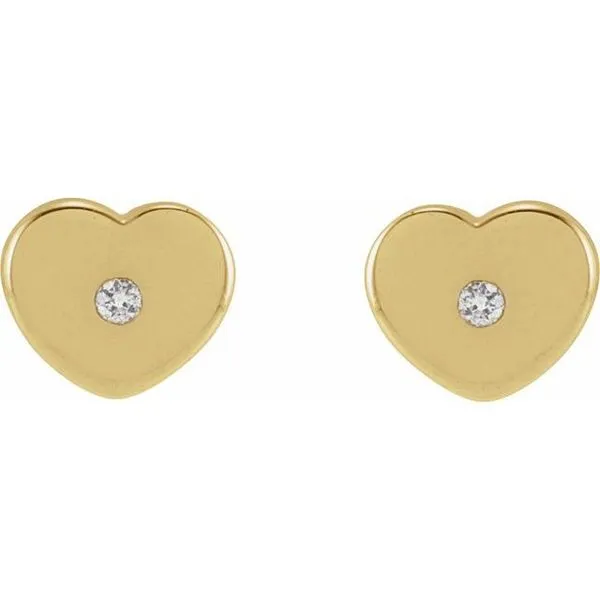 Youth Heart Earrings Image 2 Arnold's Jewelry and Gifts Logansport, IN