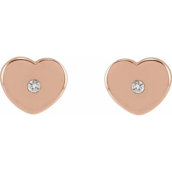 Youth Heart Earrings Image 2 Hopman Jewelers Elkhart, IN