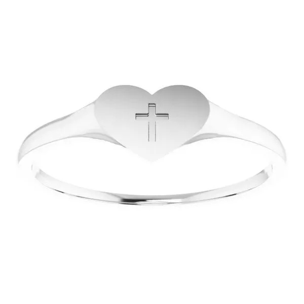 Youth Heart & Cross Ring Image 3 Milan's Jewelry Inc Sarasota, FL