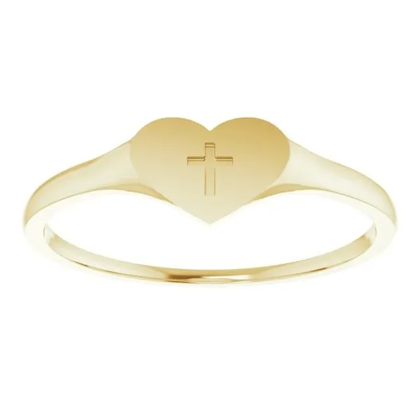 Youth Heart & Cross Ring Image 3 J. Meredith Jewelers Delafield, WI