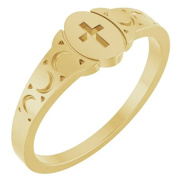 Youth Cross Signet Ring Jewelry Design Studio Jensen Beach, FL