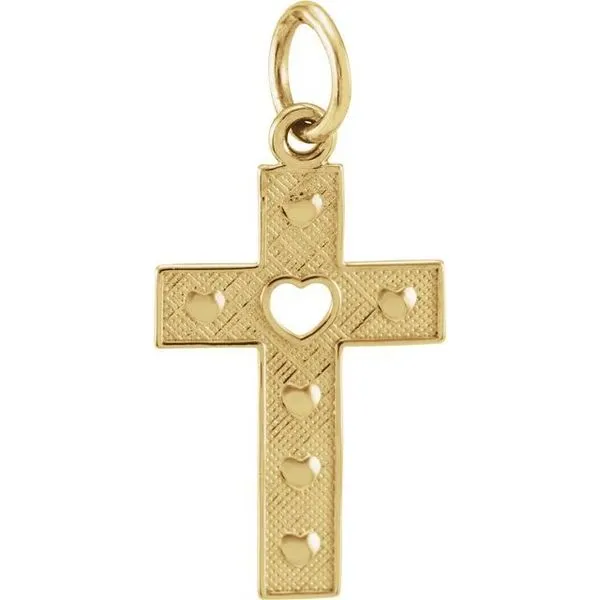Youth Pierced Heart Cross Pendant J. Meredith Jewelers Delafield, WI