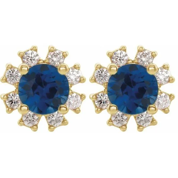 Round 4-Prong Halo-Style Earrings Image 2 Hart's Jewelers Grants Pass, OR