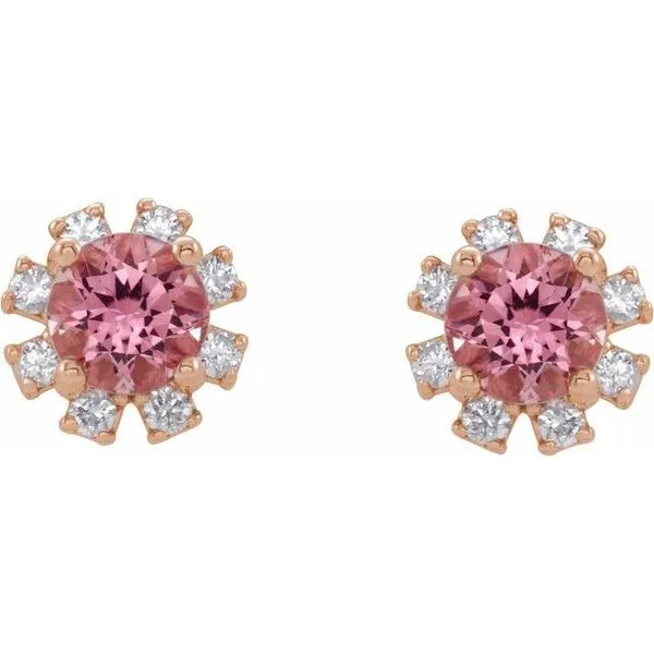 Round 4-Prong Halo-Style Earrings Image 2 Hart's Jewelers Grants Pass, OR