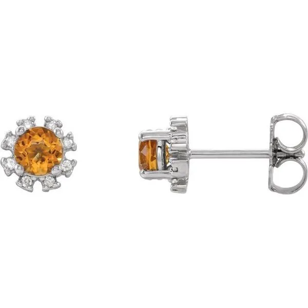 Round 4-Prong Halo-Style Earrings Hart's Jewelers Grants Pass, OR