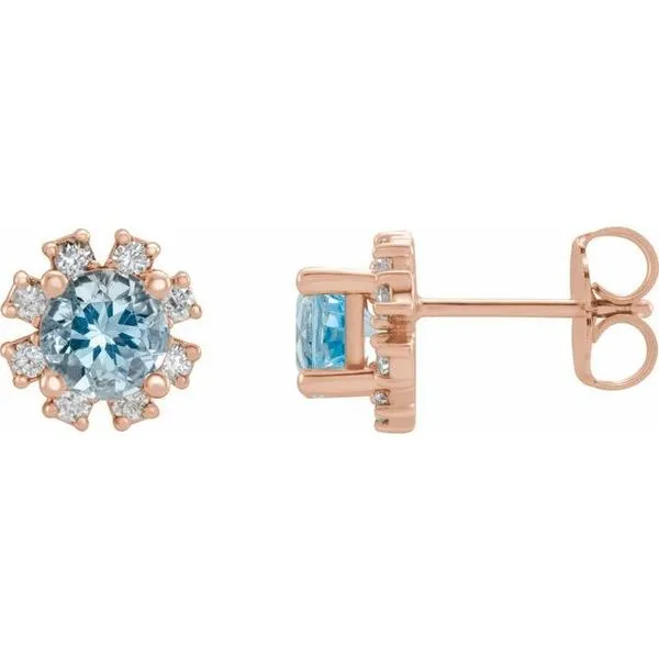 Round 4-Prong Halo-Style Earrings John E. Koller Jewelry Designs owasso, OK