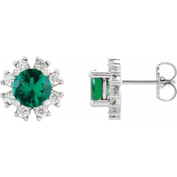 Round 4-Prong Halo-Style Earrings Hart's Jewelers Grants Pass, OR