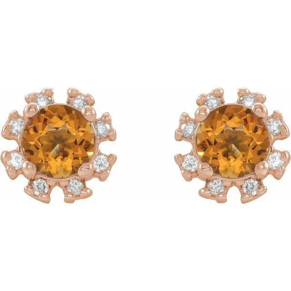 Round 4-Prong Halo-Style Earrings Image 2 Hart's Jewelers Grants Pass, OR