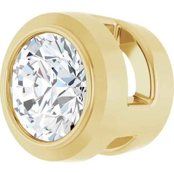 Round Bezel-Set Slide Pendant Image 2 Cherry Street Jewelers Tulsa, OK