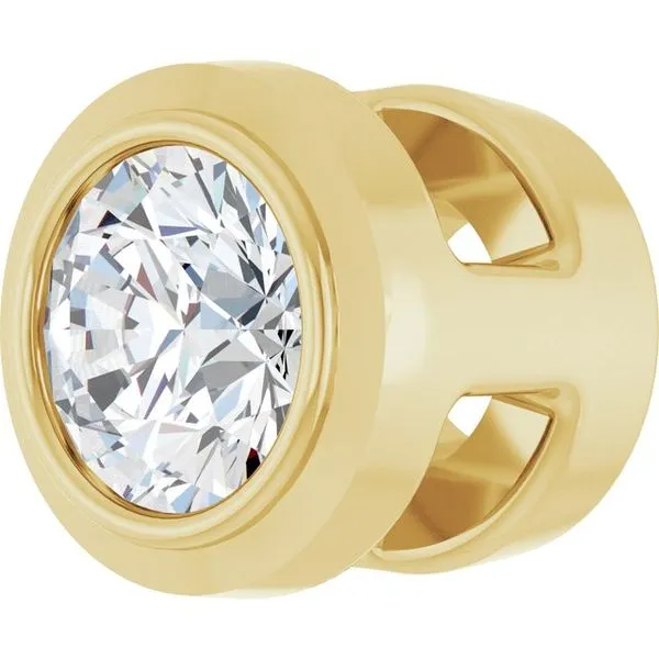 Round Bezel-Set Slide Pendant Image 2 Arnold's Jewelry and Gifts Logansport, IN