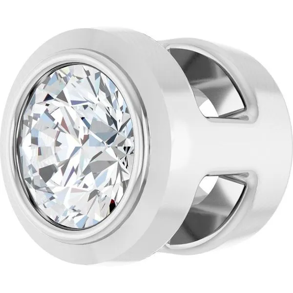 Round Bezel-Set Slide Pendant Image 2 Arnold's Jewelry and Gifts Logansport, IN