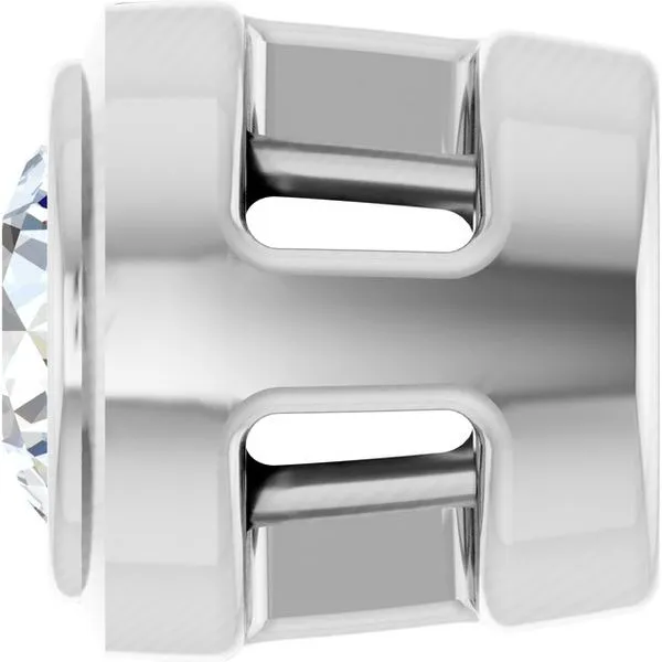 Round Bezel-Set Slide Pendant Image 3 Hopman Jewelers Elkhart, IN