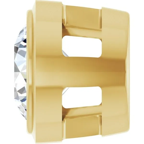 Round Bezel-Set Slide Pendant Image 3 Hart's Jewelers Grants Pass, OR