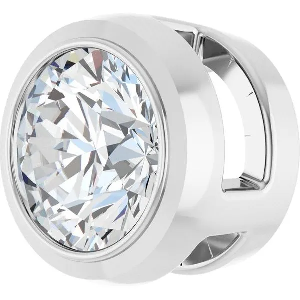 Round Bezel-Set Slide Pendant Image 2 Rasmussen Jewelers Spanish Fork, UT