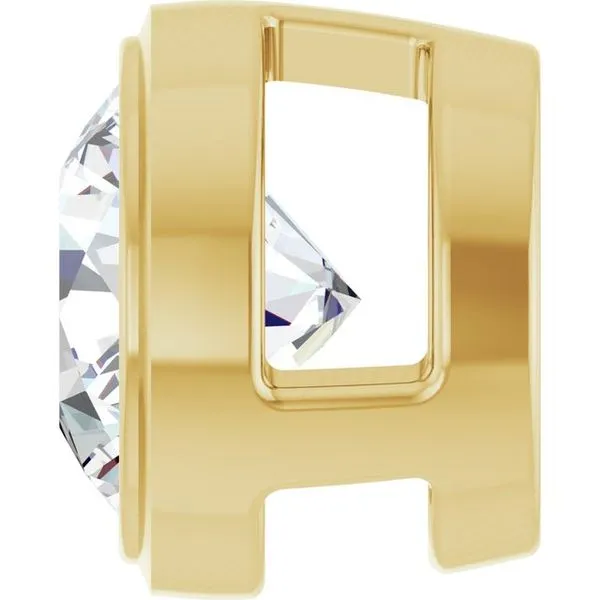 Round Bezel-Set Slide Pendant Image 3 Rasmussen Jewelers Spanish Fork, UT