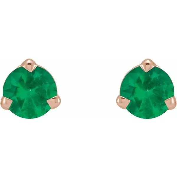 Round 3-Prong Claw Stud Earrings Image 2 D'Errico Jewelry Scarsdale, NY