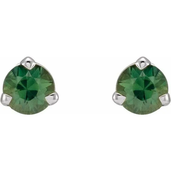 Round 3-Prong Claw Stud Earrings Image 2 J. Meredith Jewelers Delafield, WI