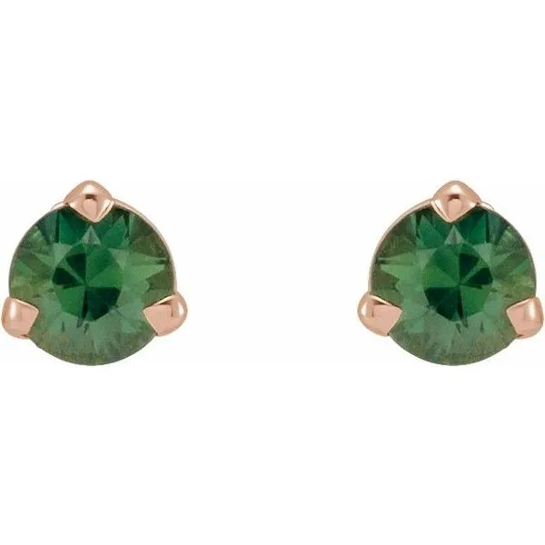 Round 3-Prong Claw Stud Earrings Image 2 Cherry Street Jewelers Tulsa, OK